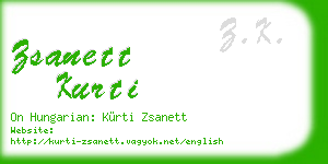 zsanett kurti business card