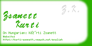 zsanett kurti business card